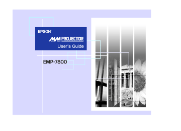 Epson EMP-7800 Users Manual | Manualzz