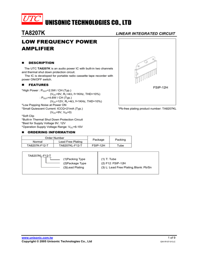 TA8207K TA8207K
