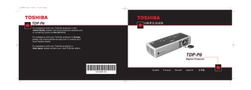 Toshiba TDP-P6 User's Guide | Manualzz Toshiba TDP-P6 User's Guide | Manualzz