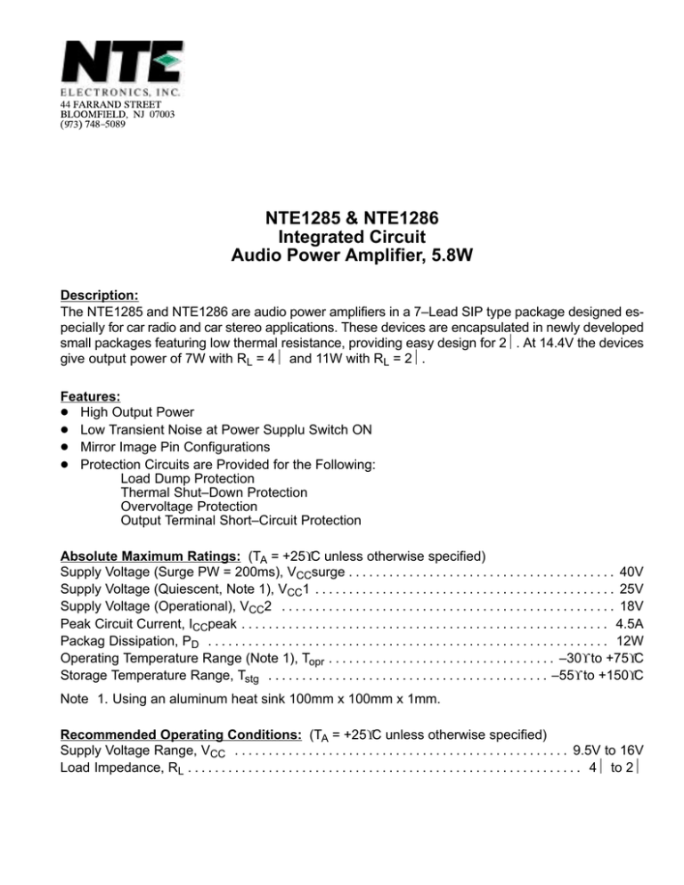 Datasheet for Ic-af PO- 5.8 W Datasheet for Ic-af PO- 5.8 W