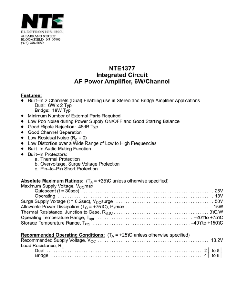 Datasheet for Ic-dual AF PO- 6 W Datasheet for Ic-dual AF PO- 6 W