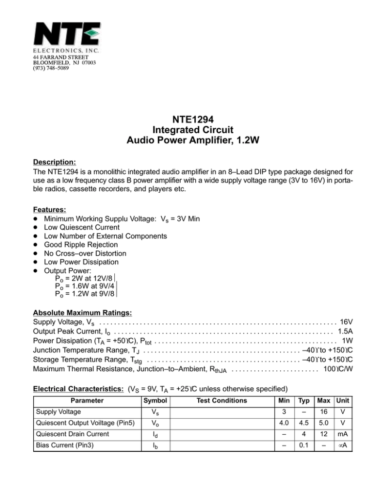 Datasheet for Ic-af Po-2watt Datasheet for Ic-af Po-2watt