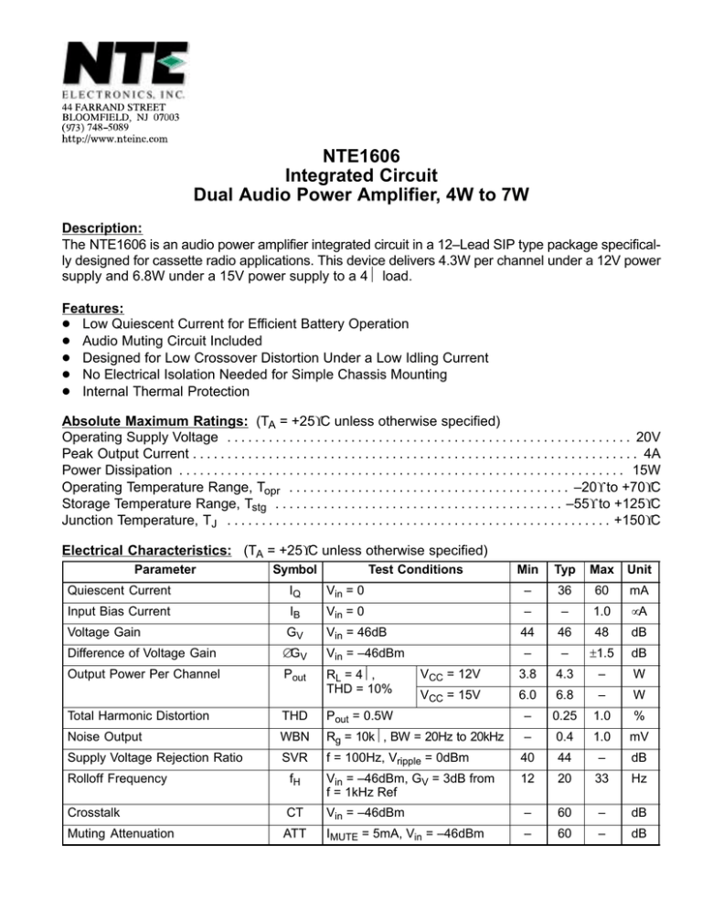 Datasheet for Ic-dual 4.3w AF PO Datasheet for Ic-dual 4.3w AF PO