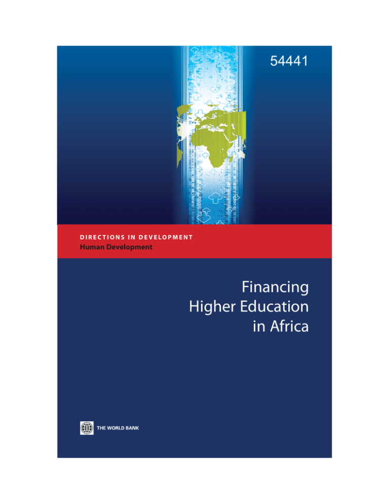 Financing Higher Education in Africa Financing Higher Education in Africa