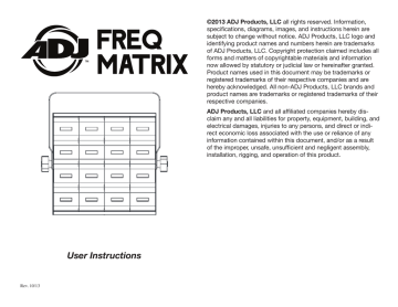 American DJ FREQ Matrix Strobe Effect Light Manual | Manualzz