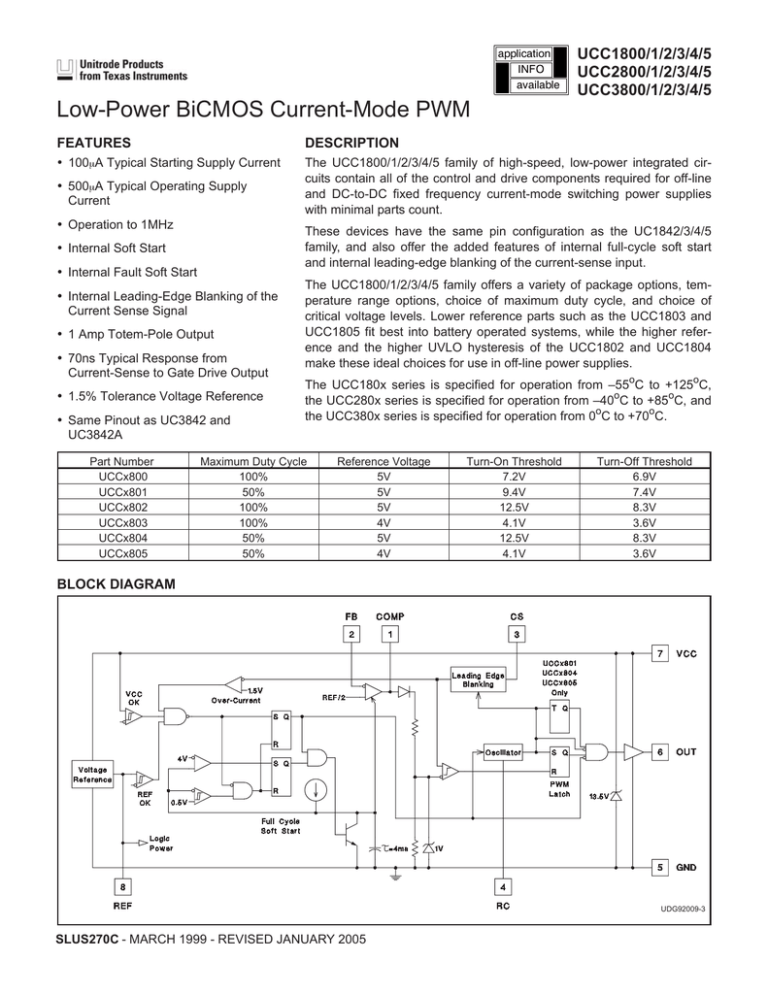 Texas Instruments UCC3800D (73-380-15) Texas Instruments UCC3800D (73-380-15)