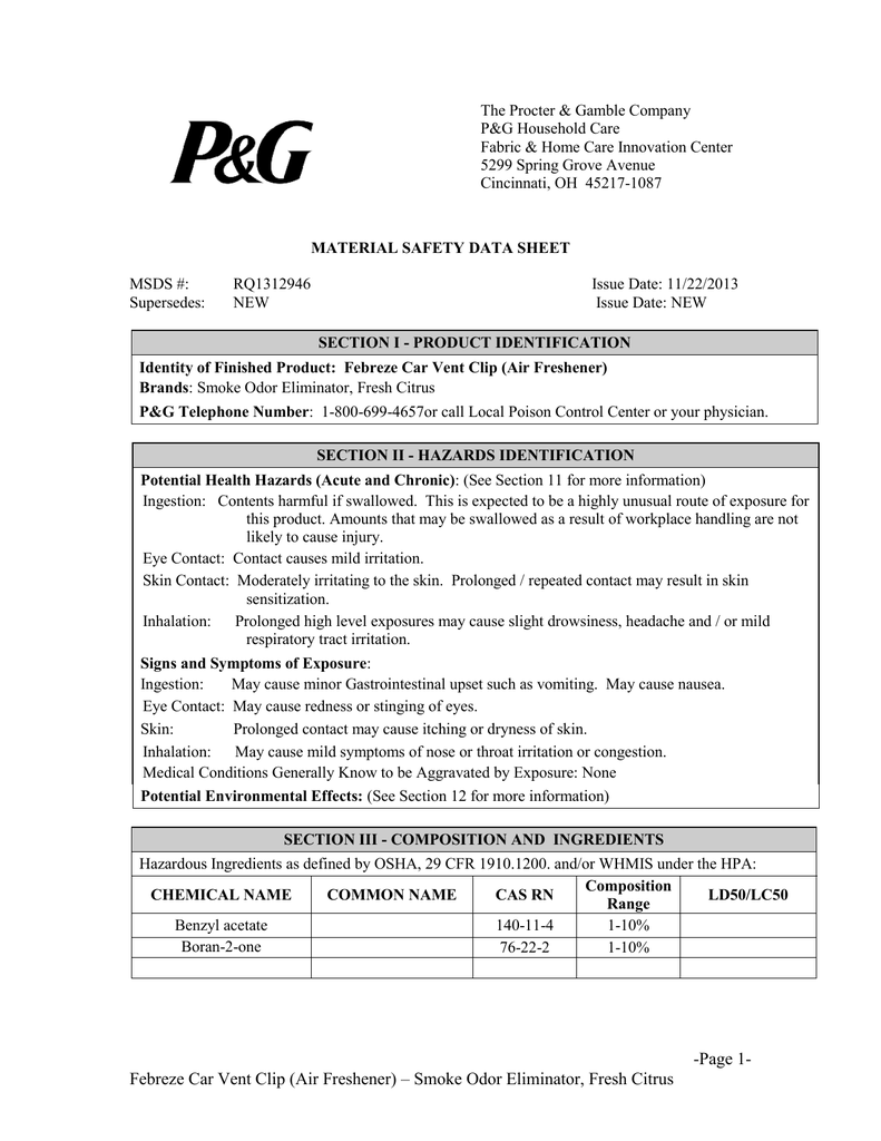 20c0e1dc 7852 4b52 bf95 5eadb1ed69c8 febreze msds sheet