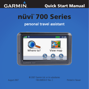 Garmin Nuvi 760 Quick Start Guide Manualzz