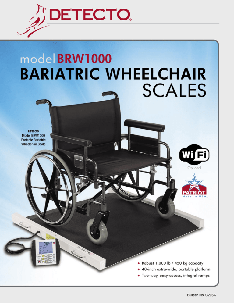 Detecto Portable Bariatric Wheelchair Scale Informational Brochure Detecto Portable Bariatric Wheelchair Scale Informational Brochure