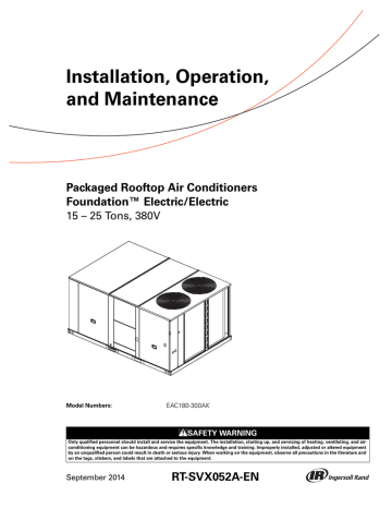Ingersoll-Rand EAC210A Installation & Operation Manual | Manualzz