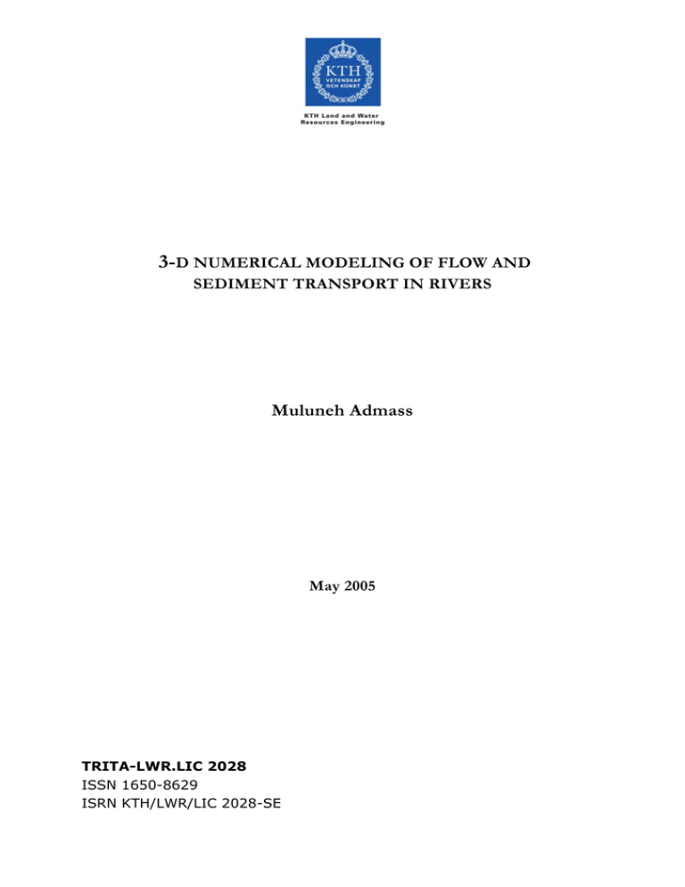 3- Muluneh Admass D NUMERICAL MODELING OF FLOW AND 3- Muluneh Admass D NUMERICAL MODELING OF FLOW AND