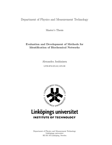 Department of Physics and Measurement Technology Department of Physics and Measurement Technology