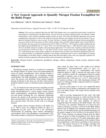 A New General Approach to Quantify Nitrogen Fixation Exemplified for A New General Approach to Quantify Nitrogen Fixation Exemplified for
