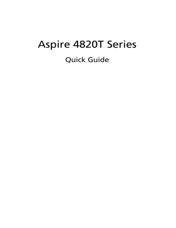 Acer Aspire 4820TZG System user guide | Manualzz