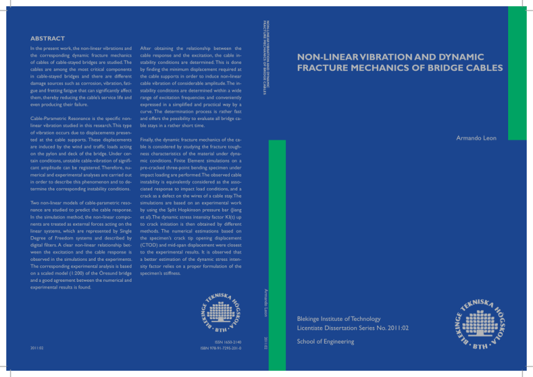 NoN-LiNear VibratioN aNd dyNamic abstract NoN-LiNear VibratioN aNd dyNamic abstract