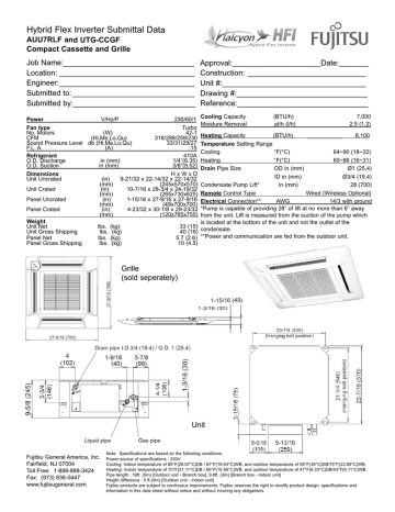 Multi Zone Specification Hybrid Flex Inverter Submittal Data Multi Zone Specification Hybrid Flex Inverter Submittal Data