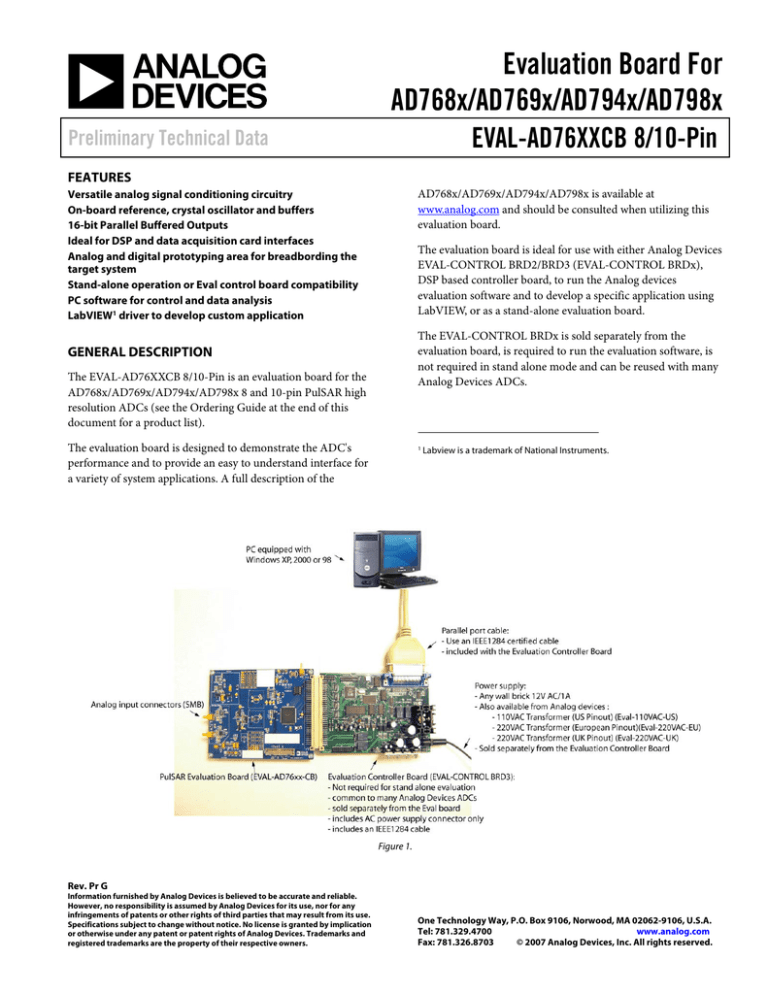 EVAL-AD768XCBZ EVAL-AD768XCBZ