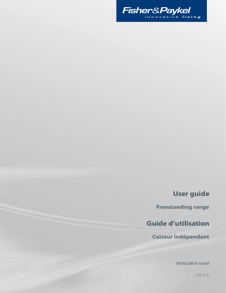 Fisher & Paykel OR36LDBGX1 User guide Fisher & Paykel OR36LDBGX1 User guide
