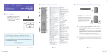 quick start guide 2 remote control functions quick start guide 2 remote control functions