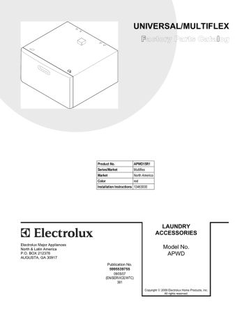 UNIVERSAL/MULTIFLEX LAUNDRY ACCESSORIES Model No. UNIVERSAL/MULTIFLEX LAUNDRY ACCESSORIES Model No.