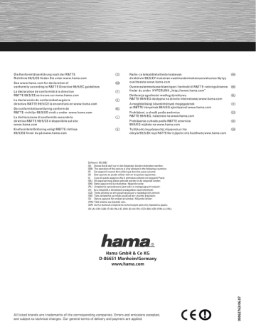 Hama 00062763 Owner's manual Hama 00062763 Owner's manual