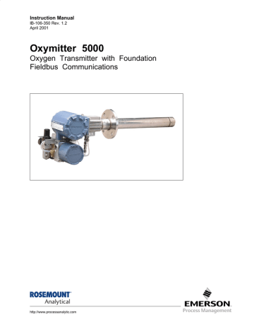 Rosemount Oxymitter 5000 O2 Transmitter Owner's Manual | Manualzz