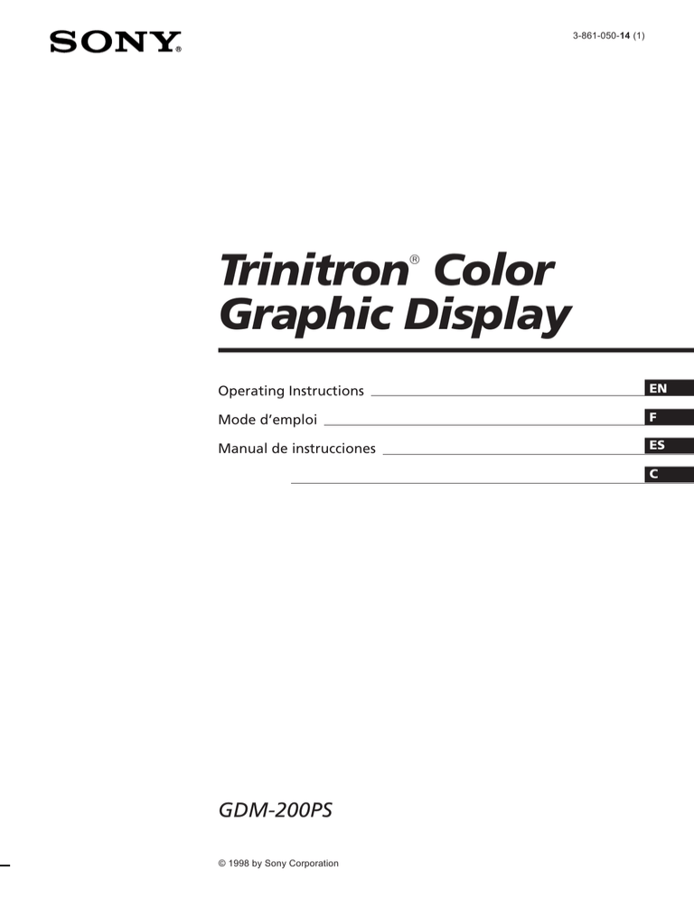 Trinitron Color Graphic Display GDM-200PS Trinitron Color Graphic Display GDM-200PS