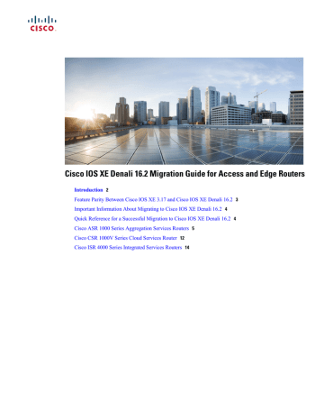 Cisco IOS XE Denali 16.2 Migration Guide for Access and... | Manualzz