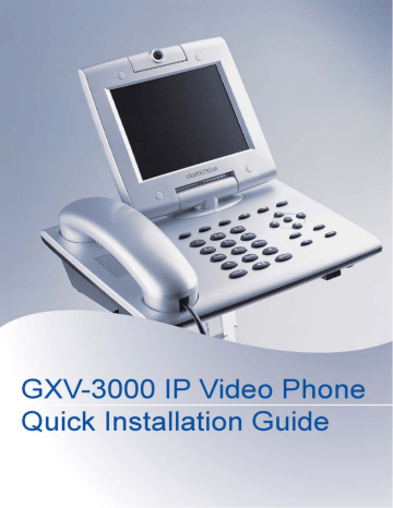 Grandstream Networks GXV-3000 Quick Installation Manual | Manualzz Grandstream Networks GXV-3000 Quick Installation Manual | Manualzz