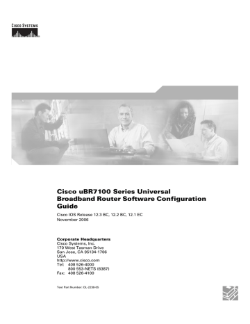 Cisco uBR7100 Series Universal Broadband Router Software Configuration Guide | Manualzz