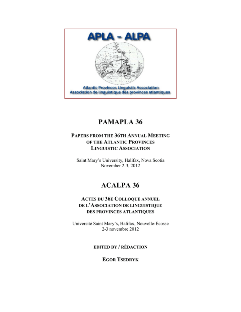 PAMAPLA 36 ACALPA 36 P PAMAPLA 36 ACALPA 36 P