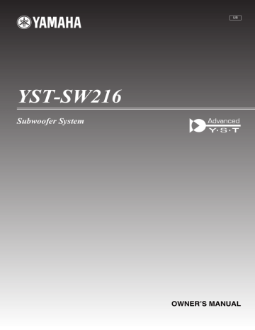 Yamaha YST-SW216 Owner's manual Yamaha YST-SW216 Owner's manual