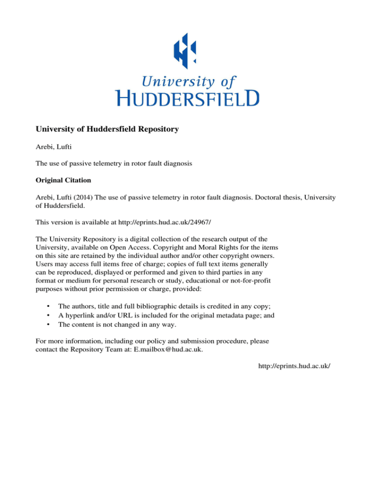 University of Huddersfield Repository University of Huddersfield Repository