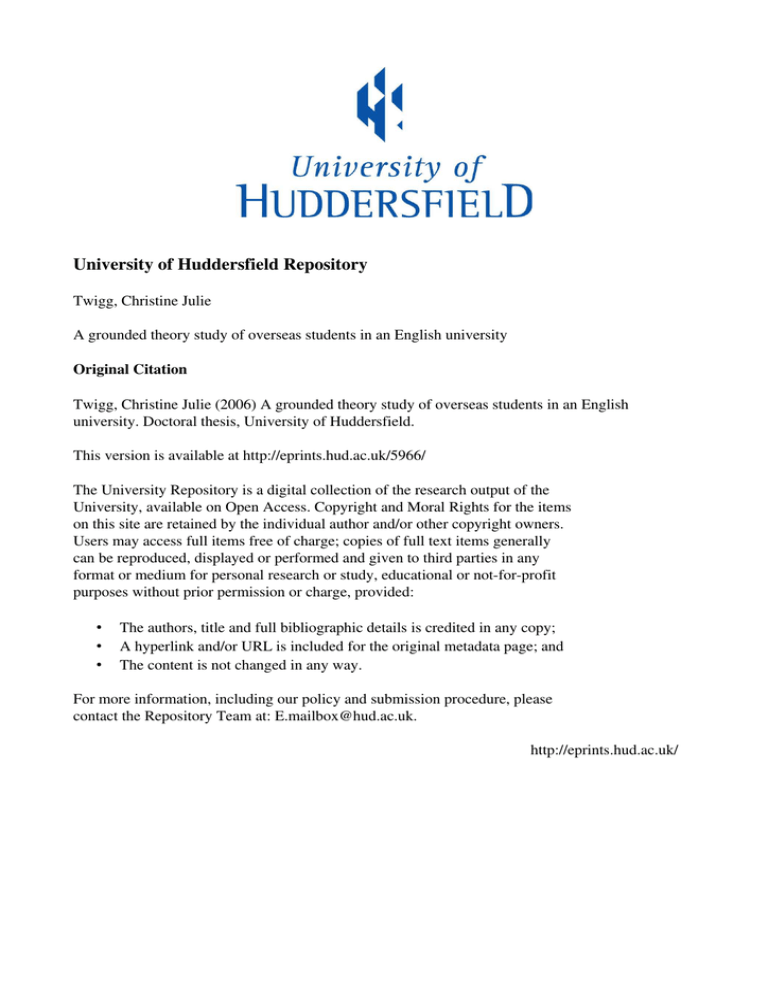 University of Huddersfield Repository University of Huddersfield Repository