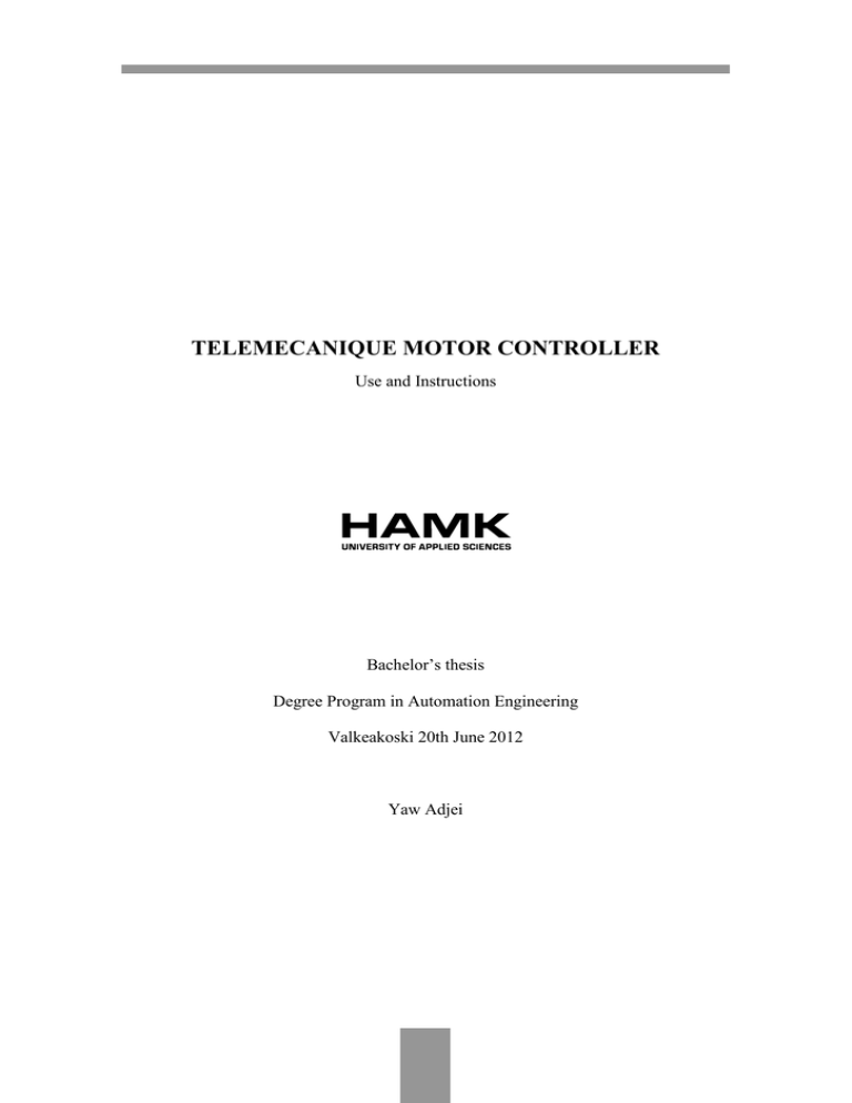 TELEMECANIQUE MOTOR CONTROLLER TELEMECANIQUE MOTOR CONTROLLER