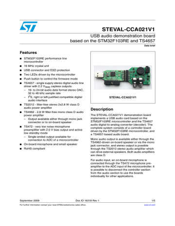 STEVAL-CCA021V1 скачать даташит STEVAL-CCA021V1 скачать даташит