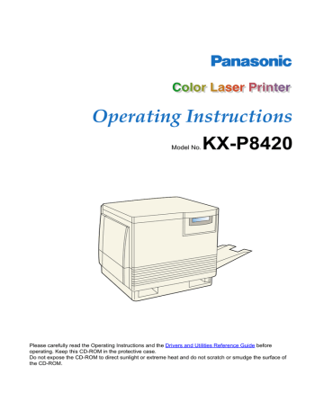 KX-P8420 Operating Instructions Model No . KX-P8420 Operating Instructions Model No .