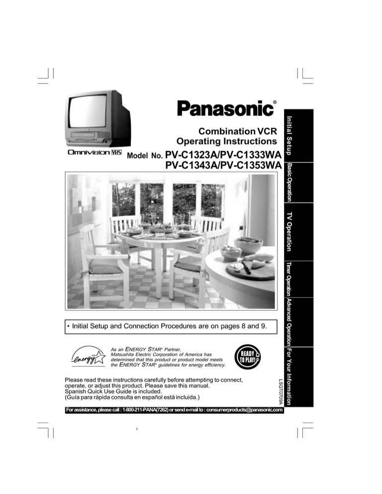 PV-C132 /PV-C133 W PV-C134 PV-C132 /PV-C133 W PV-C134