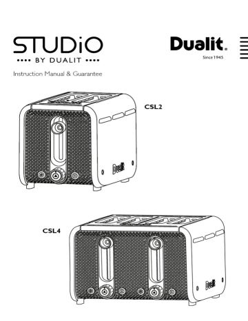 Dualit Studio 2 Slice Toaster Black Instructions (PDF) Dualit Studio 2 Slice Toaster Black Instructions (PDF)