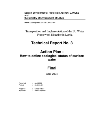 Technical Report No. 3 Action Plan - Final Technical Report No. 3 Action Plan - Final