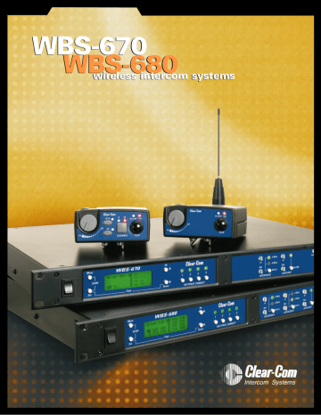 WBS-670 WBS-680 wireless intercom systems WBS-670 WBS-680 wireless intercom systems