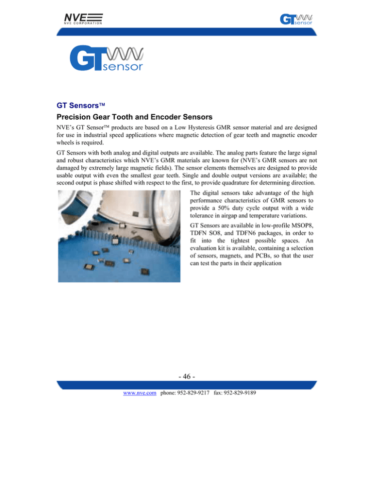 GT Sensors Precision Gear Tooth and Encoder Sensors GT Sensors Precision Gear Tooth and Encoder Sensors