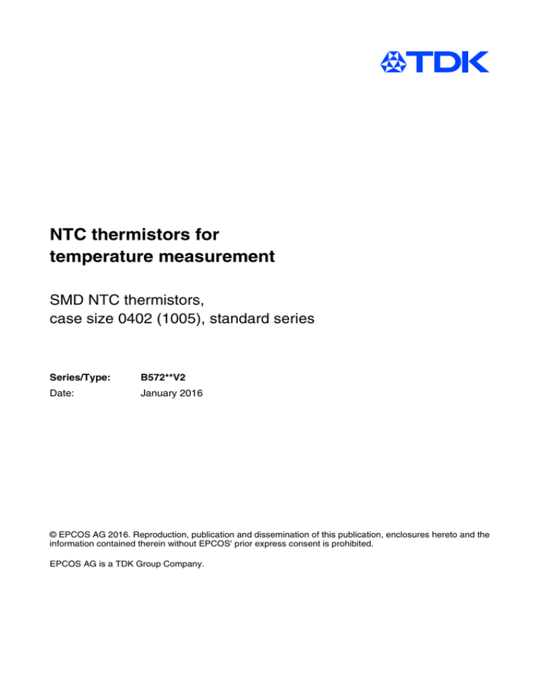 NTC thermistors for temperature measurement SMD NTC thermistors, NTC thermistors for temperature measurement SMD NTC thermistors,