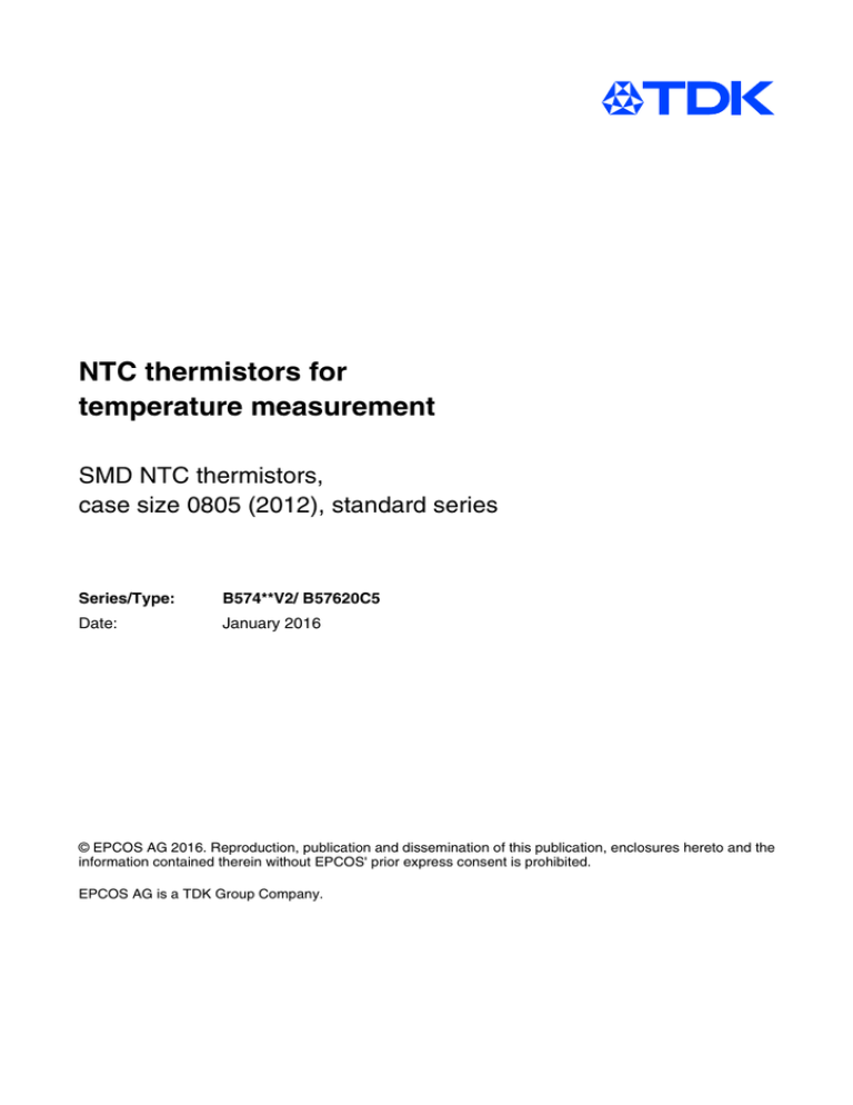 NTC thermistors for temperature measurement SMD NTC thermistors, NTC thermistors for temperature measurement SMD NTC thermistors,