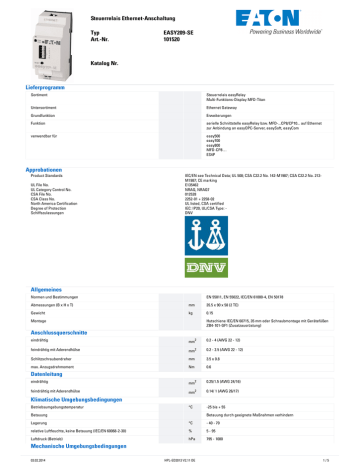 EASY209-SE 101520 EASY209-SE 101520