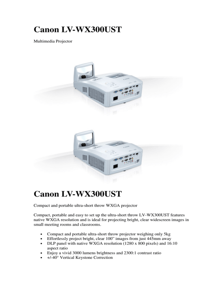 Canon LV-WX300UST Canon LV-WX300UST
