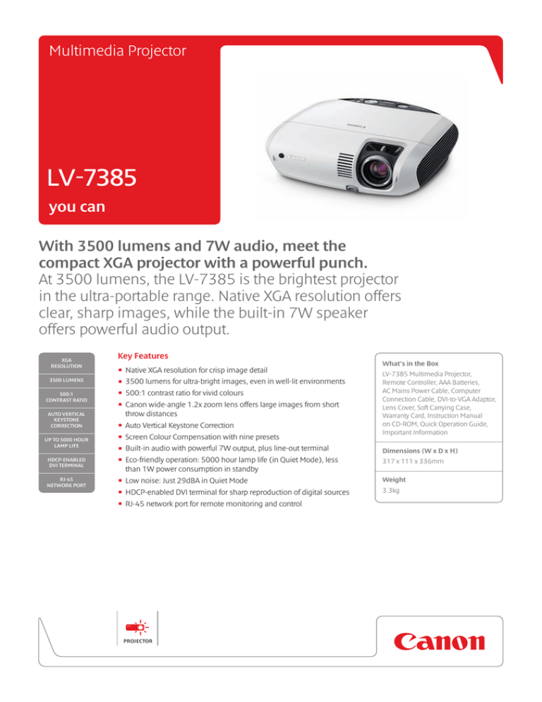 With 3500 lumens and 7W audio, meet the With 3500 lumens and 7W audio, meet the