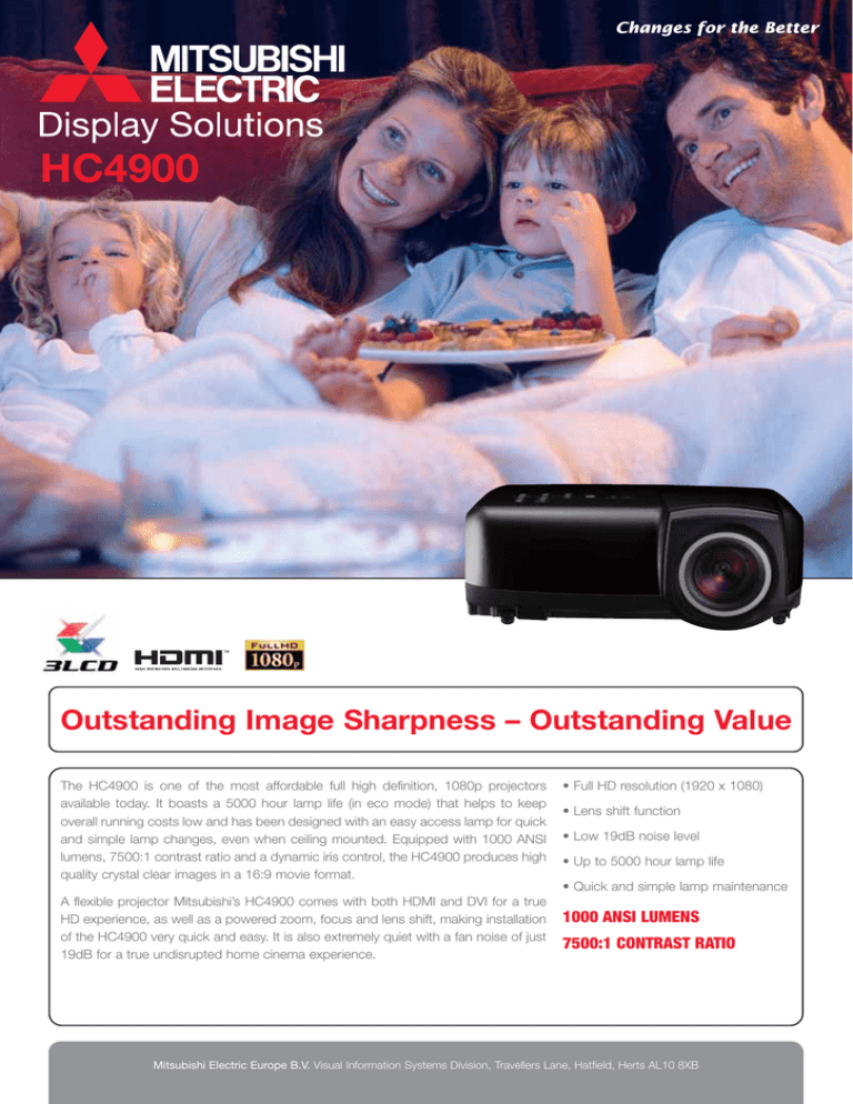 HC4900 Outstanding Image Sharpness – Outstanding Value HC4900 Outstanding Image Sharpness – Outstanding Value