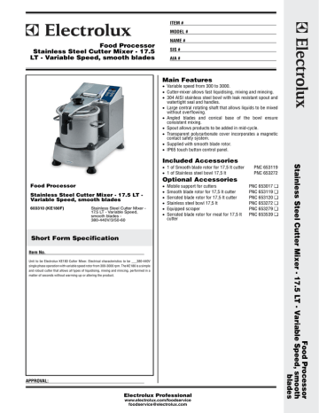 Food Processor Stainless Steel Cutter Mixer - 17.5 Main Features Food Processor Stainless Steel Cutter Mixer - 17.5 Main Features
