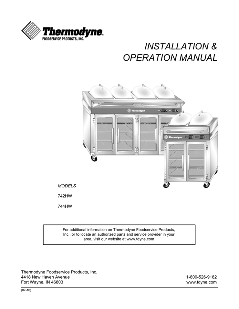 OPERATION MANUAL INSTALLATION & MODELS OPERATION MANUAL INSTALLATION & MODELS